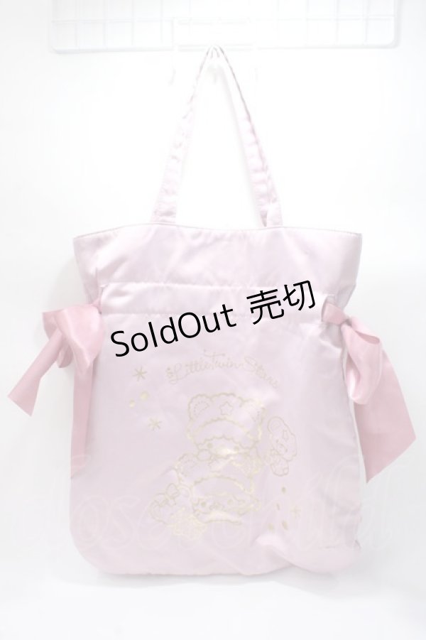画像1: Maison de FLEUR / リトルツインスターズトートバック  ピンク Y-25-06-09-015-LO-BG-SZ-ZY (1)