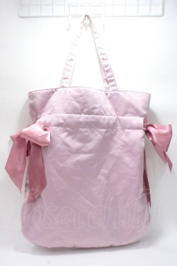 画像2: Maison de FLEUR / リトルツインスターズトートバック  ピンク Y-25-06-09-015-LO-BG-SZ-ZY (2)