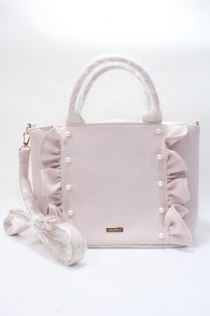 画像: Maison de FLEUR / 2Wayフリルトートバッグ  ピンク Y-25-06-09-016-LO-BG-SZ-ZY