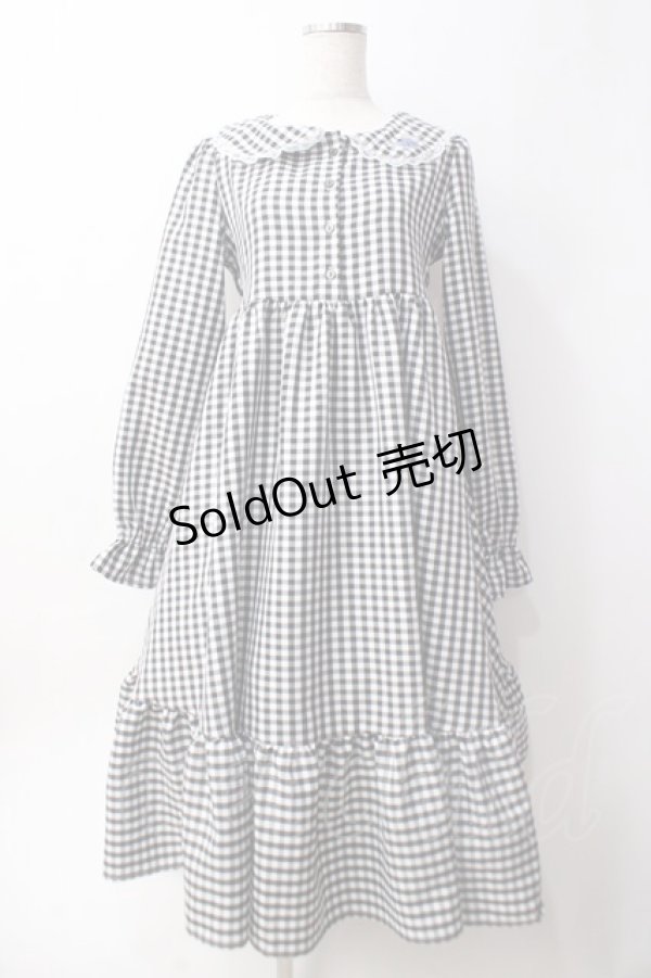 チェック柄セーラー肩開きワンピース | kids | axes femme