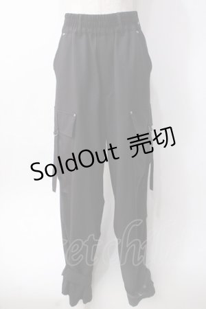 画像: axes femme / ミリタリー風カーゴパンツ  黒 Y-25-06-09-187-AX-PA-SZ-ZY
