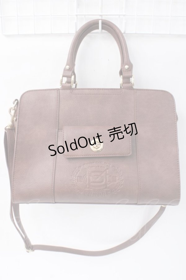 画像1: Maison de FLEUR Petite Robe canone / 列車に飛び乗るボストンバッグ  ブラウン Y-25-06-09-025-EL-BG-SZ-ZY (1)