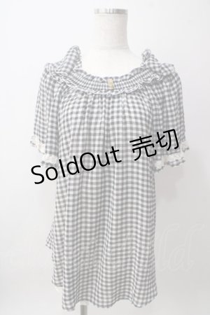 画像: axes femme / 肩リボントップス M 黒 Y-25-06-12-043-AX-TO-SZ-ZY