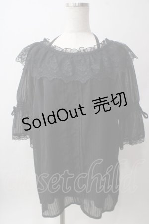 画像: axes femme / クロスデザインシアートップス F 黒 Y-25-06-12-045-AX-TO-SZ-ZY