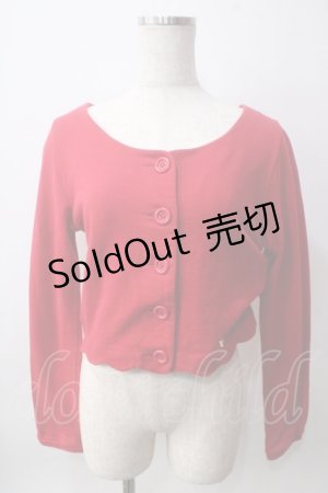 画像: MILK / スウェットカーディガン  アカ Y-25-06-12-048-ML-TO-SZ-ZT453