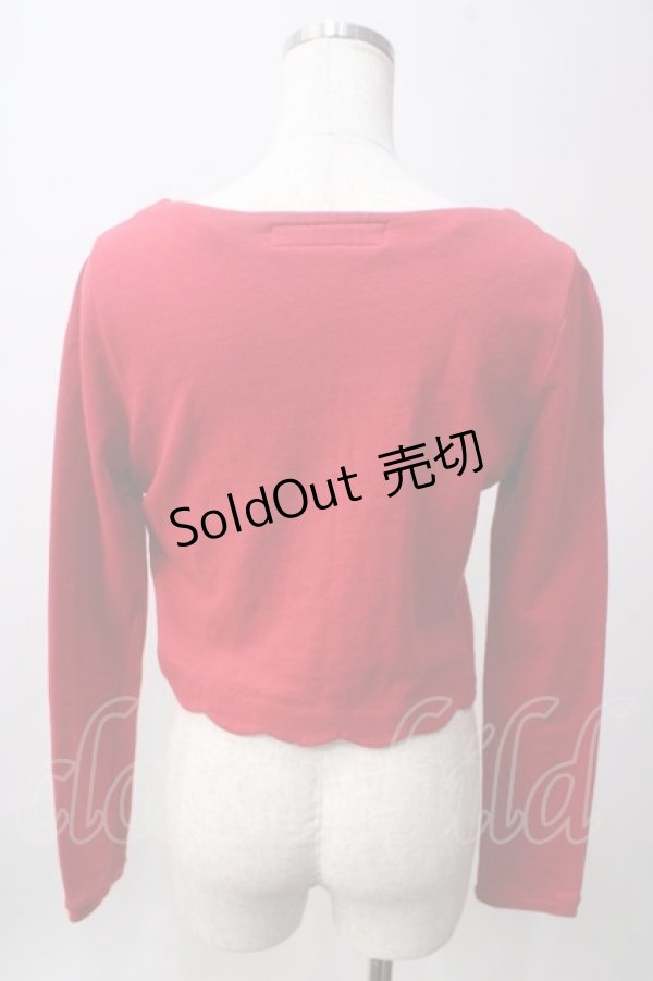 画像2: MILK / スウェットカーディガン  アカ Y-25-06-12-048-ML-TO-SZ-ZT453 (2)