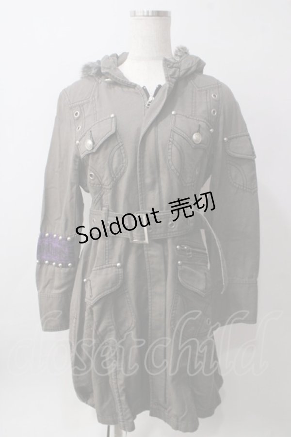 画像1: ALGONQUINS / ミリタリー風コート  カーキ Y-25-06-12-072-AL-CO-SZ-ZT-C030 (1)