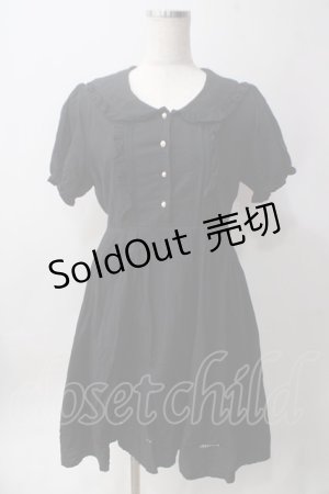 画像: Amavel / セーラー風コットンワンピース F ブラック Y-25-06-12-087-CA-OP-SZ-ZY