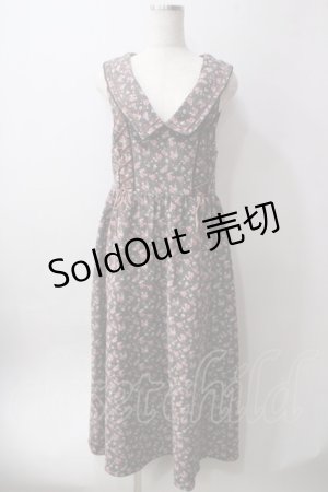 画像: axes femme POETIQUE / 小花柄ロングワンピース M 茶 Y-25-06-12-105-AX-OP-SZ-ZY