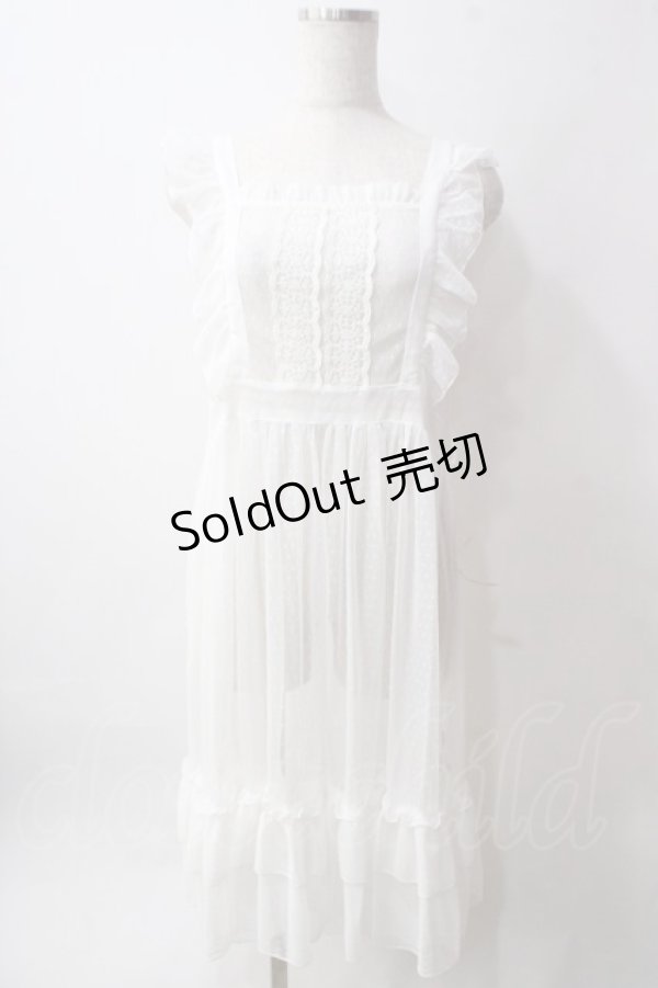 axes femme kawaii ドットチュールエプロン 白 axes femme kawaii ドットチュールエプロン 白 - メルカリ