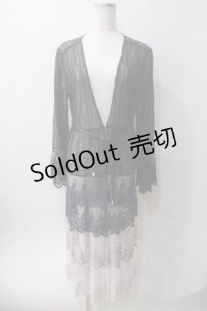 画像: axes femme / グラデーションレースガウン  黒 Y-25-06-12-111-AX-TO-SZ-ZY