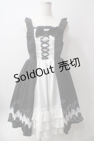 画像: axes femme kawaii / ロココジャンパースカート  黒 Y-25-06-12-112-AX-OP-SZ-ZY