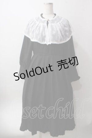 画像: axes femme / レース襟セットワンピース  黒 Y-25-06-12-113-AX-OP-SZ-ZY