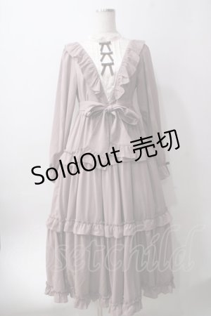 画像: axes femme kawaii / クラシカルフリルロングワンピ  ピンク Y-25-06-12-114-AX-OP-SZ-ZY