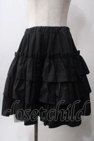 画像: Vallee lys / “Pivoine”Frill Skirt  黒 Y-25-06-12-119-GO-SK-SZ-ZY