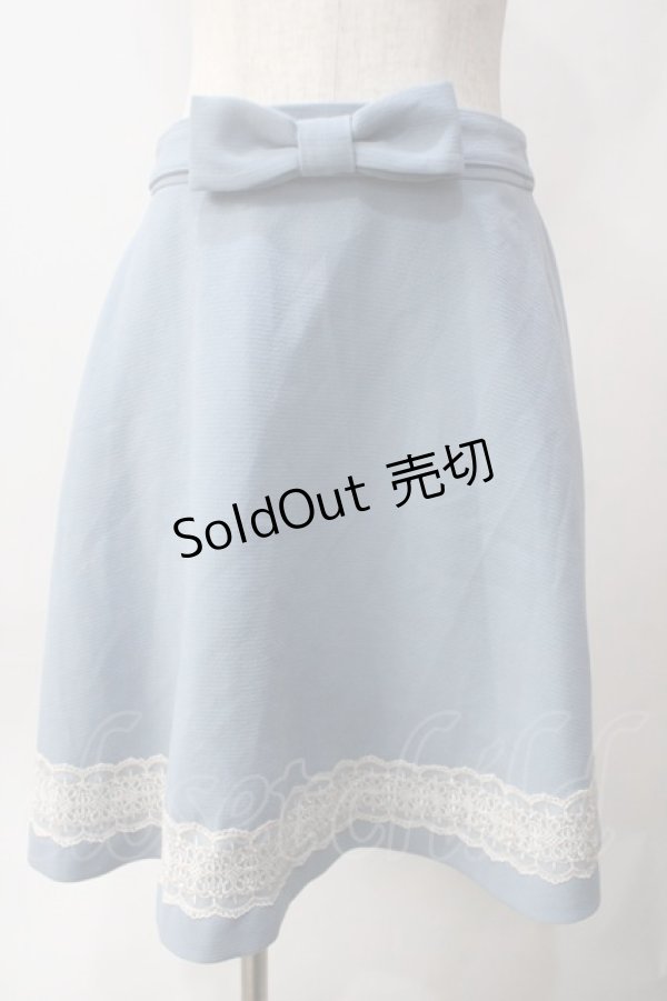 画像1: axes femme / 二重織フレアスカート M サックス Y-25-06-12-134-AX-SK-SZ-ZI (1)