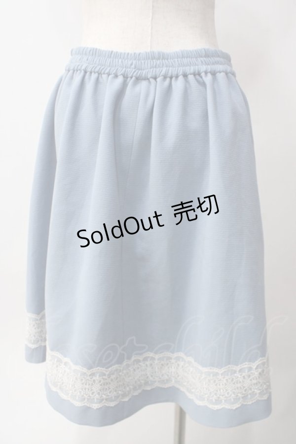 画像2: axes femme / 二重織フレアスカート M サックス Y-25-06-12-134-AX-SK-SZ-ZI (2)