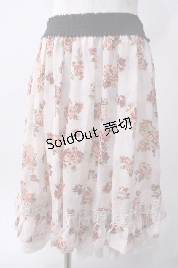 画像1: axes femme / ローズシフォンスカート M 淡ピンク Y-25-06-12-140-AX-SK-SZ-ZI (1)