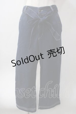 画像: axes femme / 釦デザインデニムワイドパンツ M インディゴ Y-25-06-12-145-AX-PA-SZ-ZY