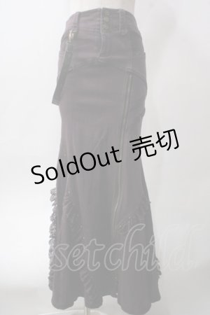 画像: Ozz On / ZIPマーメイドスカート  パープル Y-25-06-12-155-OO-SK-SZ-ZT213