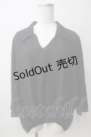 画像: axes femme / ベル袖シャツアンサンブルプルオーバー M 黒 Y-25-06-12-015-AX-TO-SZ-ZY