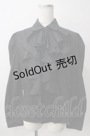 画像: Sheglit / ビショップスリーブジャボブラウス L 黒 Y-25-06-12-018-EL-BL-SZ-ZY