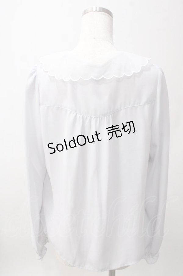 画像2: Ank Rouge / 衿刺繍ブラウス M グレー Y-25-06-12-026-CA-BL-SZ-ZT372 (2)