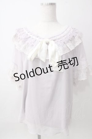 画像: axes femme / レイヤードフリル楊柳トップス  ラベンダー Y-25-06-12-028-AX-TO-SZ-ZY