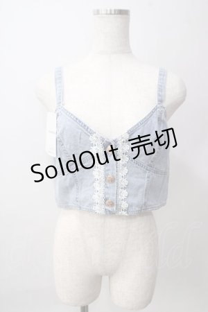 画像: axes femme / デニムビスチェ F ブリーチ Y-25-06-12-033-AX-TO-SZ-ZY