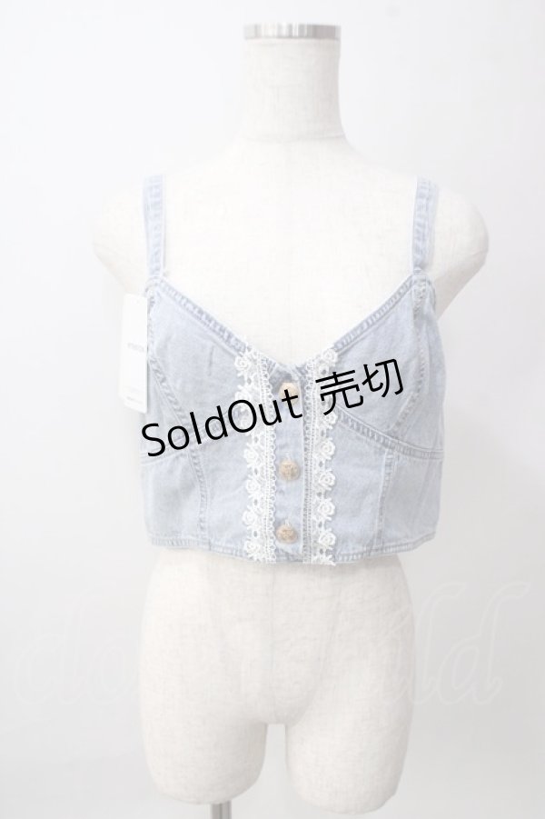 画像1: axes femme / デニムビスチェ F ブリーチ Y-25-06-12-033-AX-TO-SZ-ZY (1)