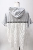 画像2: axes femme / バックレースパーカープルオーバー M グレー Y-25-06-12-037-AX-TO-SZ-ZY (2)