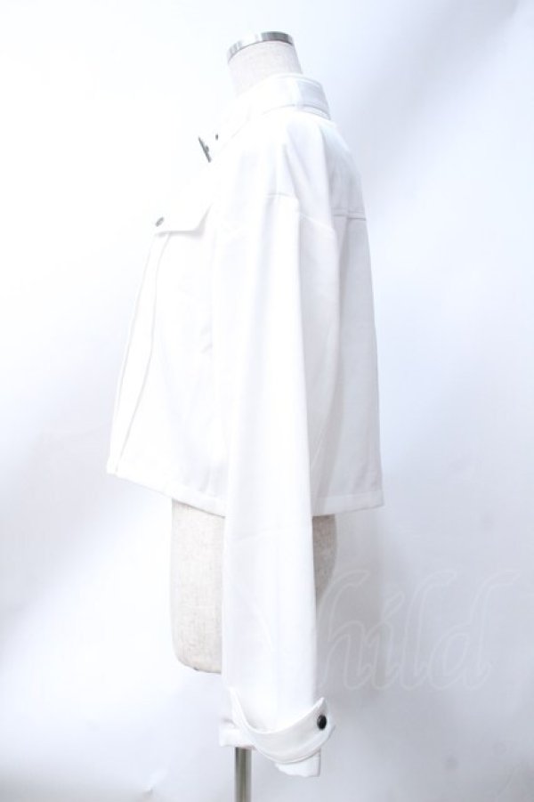 画像2: axes femme / ベルト付ショートブルゾン F 白 Y-25-06-18-037-AX-JA-SZ-ZY (2)