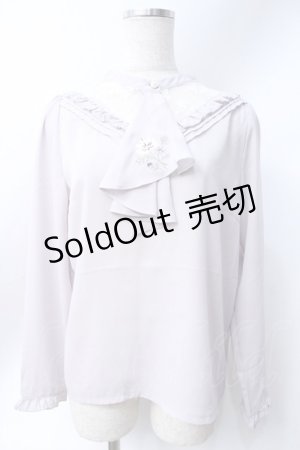 画像: axes femme / コスモス刺繍ブラウスプルオーバー  ラベンダー Y-25-06-18-039-AX-BL-SZ-ZI