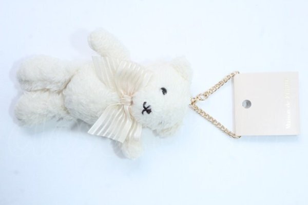 画像2: Maison de FLEUR / ショートケーキベアチャーム F アイボリー Y-25-06-18-005-LO-ZA-SZ-ZY (2)