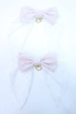 画像1: BABY,THE STARS SHINE BRIGHT / Fluffy Flower Fairyリボンクリップ  ピンク Y-25-06-18-006-BA-ZA-SZ-ZY (1)