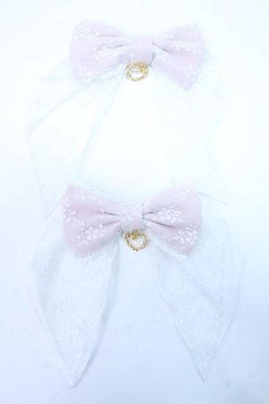 画像: BABY,THE STARS SHINE BRIGHT / Fluffy Flower Fairyリボンクリップ  ピンク Y-25-06-18-006-BA-ZA-SZ-ZY
