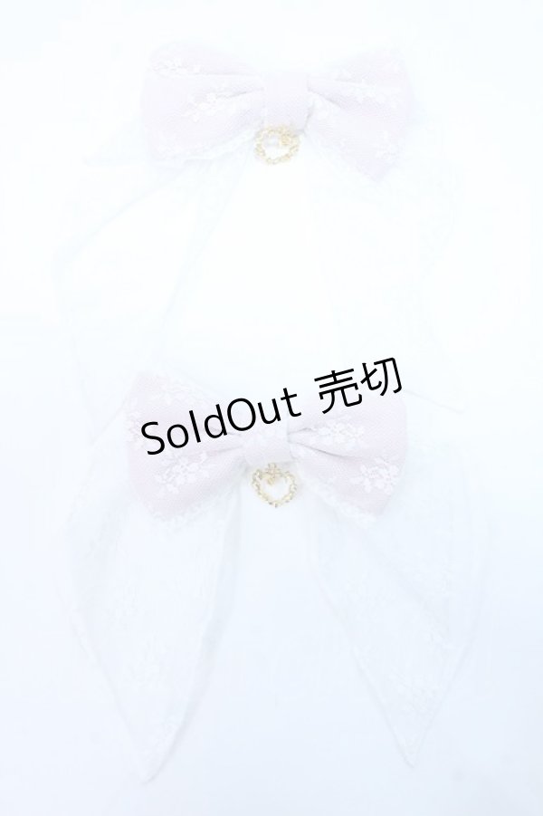 画像1: BABY,THE STARS SHINE BRIGHT / Fluffy Flower Fairyリボンクリップ  ピンク Y-25-06-18-006-BA-ZA-SZ-ZY (1)