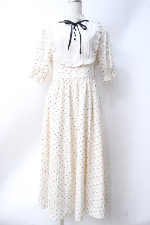 画像: m petit by misako / ドットワンピース  生成り Y-25-06-18-066-LO-OP-SZ-ZY