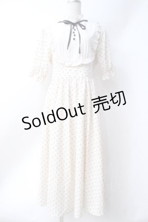 画像: m petit by misako / ドットワンピース  生成り Y-25-06-18-066-LO-OP-SZ-ZY