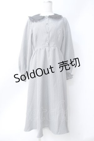 画像: m petit by misako / クロミチェックフレアワンピース  黒 Y-25-06-18-069-LO-OP-SZ-ZT044