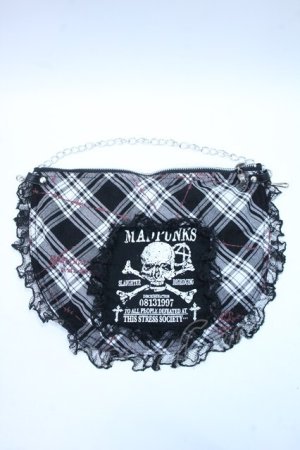 画像: MAD / チェック柄フラップ  グレー Y-25-06-18-009-PU-ZA-SZ-ZY