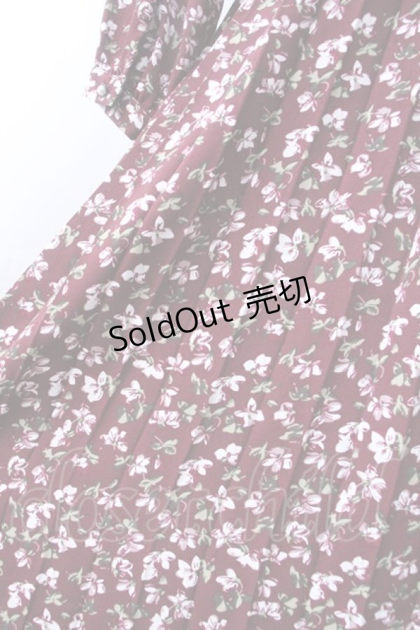 画像3: axes femme / 小花柄ワンピース  ワイン Y-25-06-18-072-AX-OP-SZ-ZT085 (3)