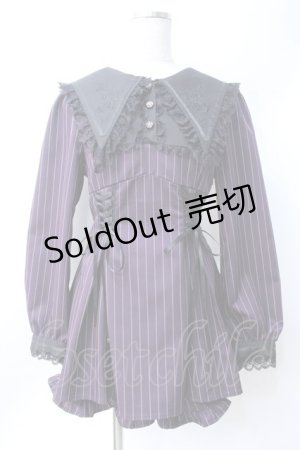 画像: NOEMIE / ローズ刺 レースアップセットアップ  パープル Y-25-06-18-075-LO-OP-SZ-ZY