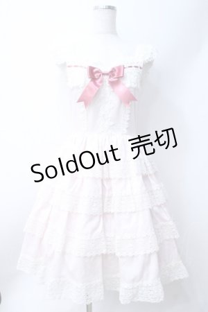 画像: BABY,THE STARS SHINE BRIGHT / エリザベスジャンパースカート  ピンク×ホワイト Y-25-06-18-077-BA-OP-SZ-ZY