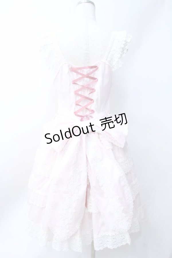 画像3: BABY,THE STARS SHINE BRIGHT / エリザベスジャンパースカート  ピンク×ホワイト Y-25-06-18-077-BA-OP-SZ-ZY (3)