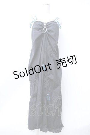 画像: LAND by MILK BOY / nylon loopy dress  黒 Y-25-06-18-083-PU-OP-SZ-ZY