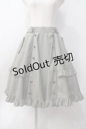 画像: metamorphose / Little Nurse フリルスカート 1 カーキ Y-25-06-18-085-ME-SK-SZ-ZY