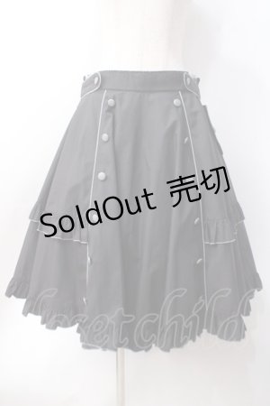 画像: metamorphose / 【プラスサイズ】Little Nurse フリルスカート 2 ブラック Y-25-06-18-086-ME-SK-SZ-ZY