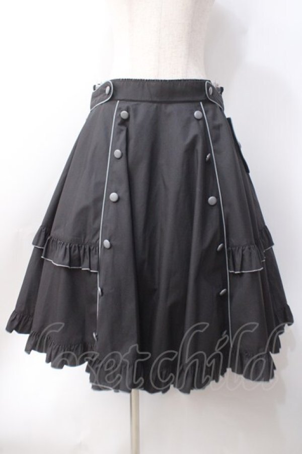 画像1: metamorphose / 【プラスサイズ】Little Nurse フリルスカート 2 ブラック Y-25-06-18-086-ME-SK-SZ-ZY (1)