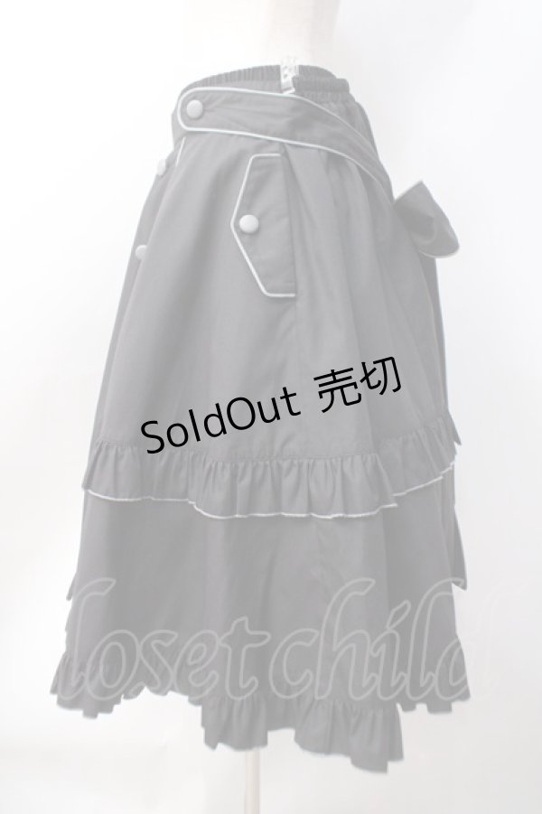 画像2: metamorphose / 【プラスサイズ】Little Nurse フリルスカート 2 ブラック Y-25-06-18-086-ME-SK-SZ-ZY (2)